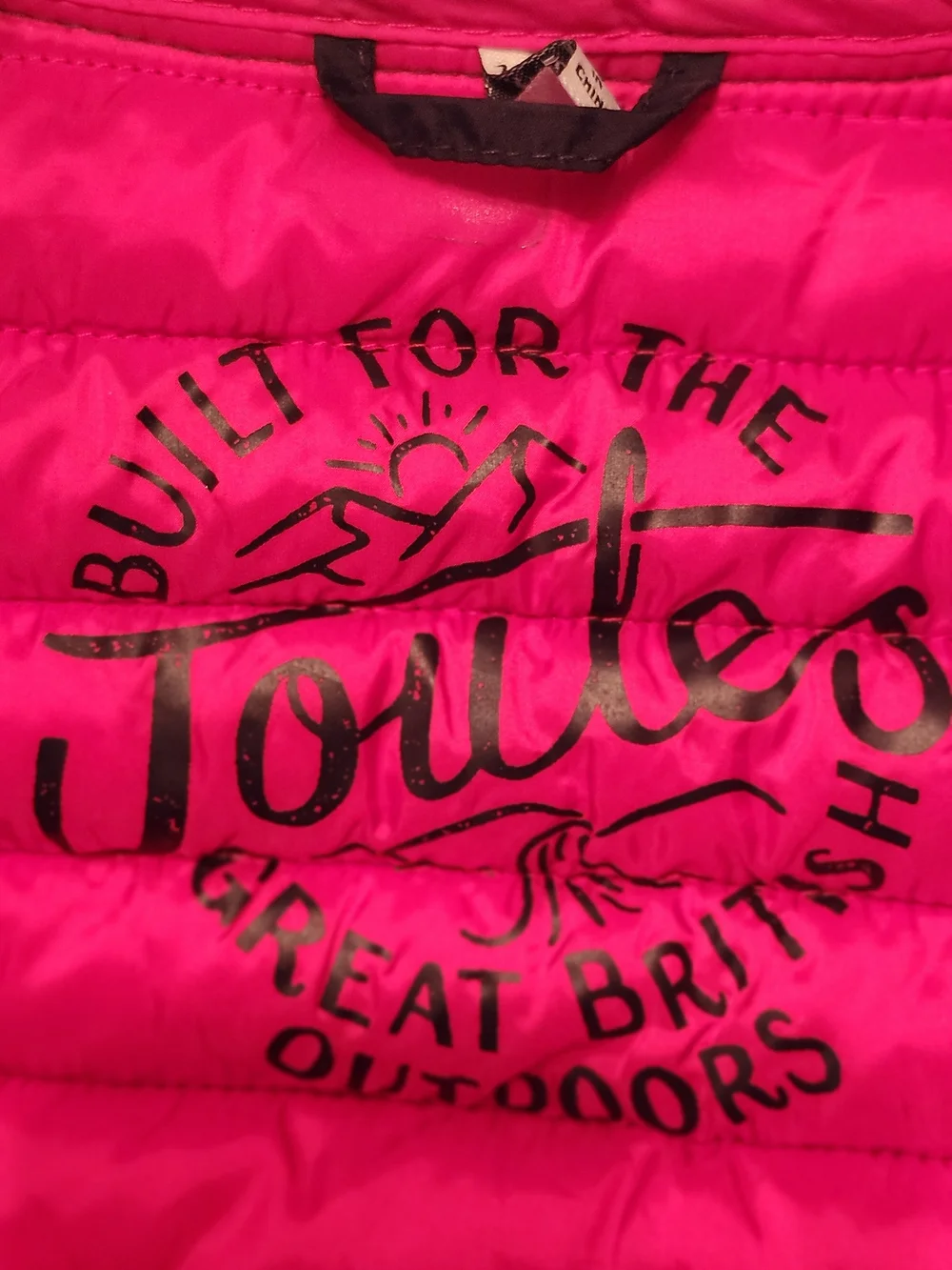 Joules Navy Quilted Kids Vest with Red Trim